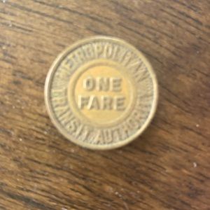 Vintage Boston Massachusetts MTA Metropolitan Transit Authority Token